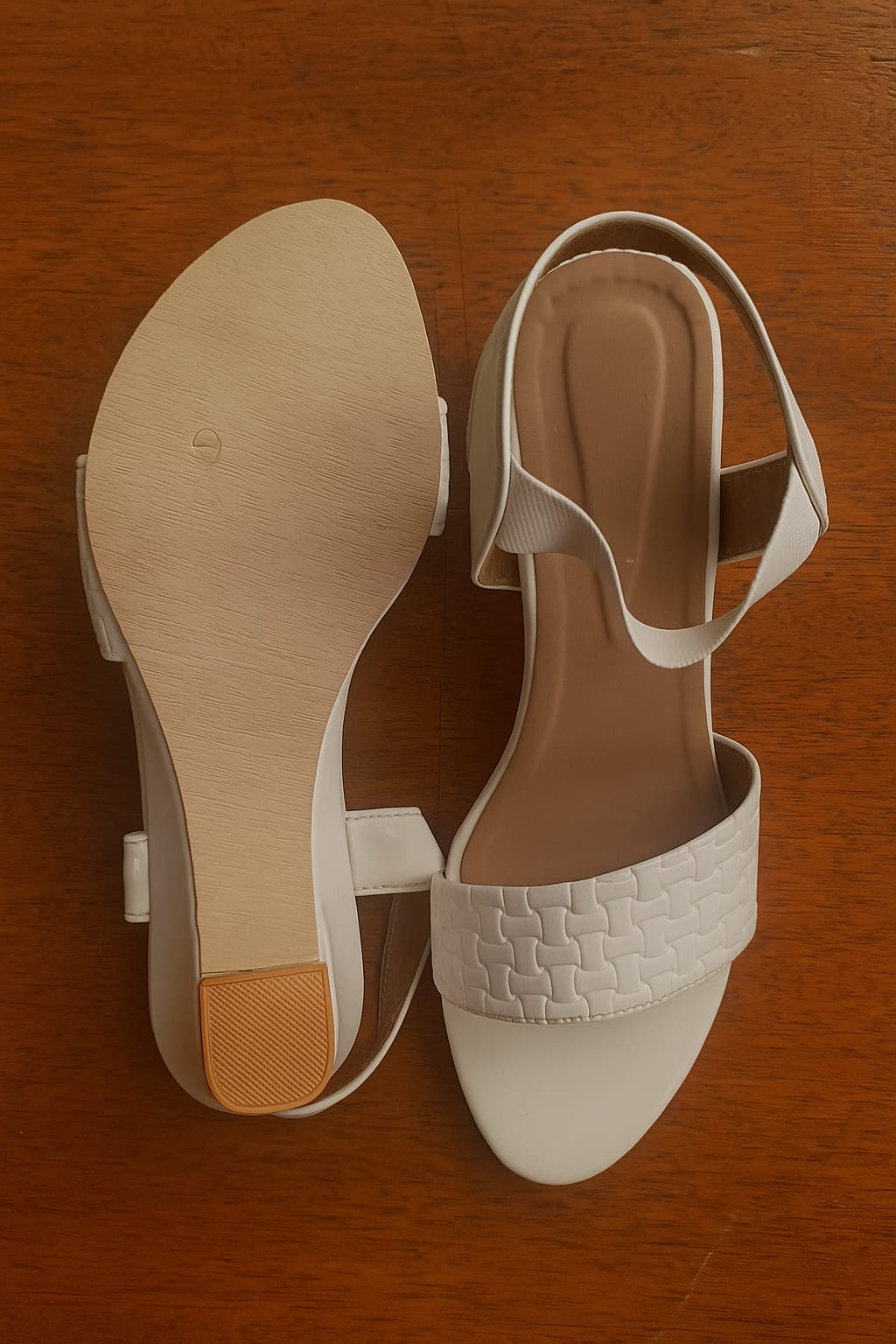 White Formal Wedges