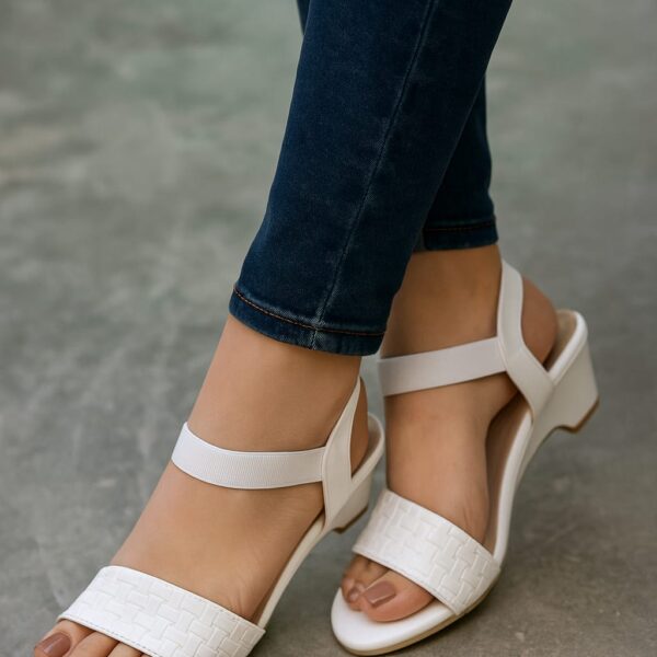White Formal Wedges